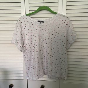 red chili pepper cropped tee
